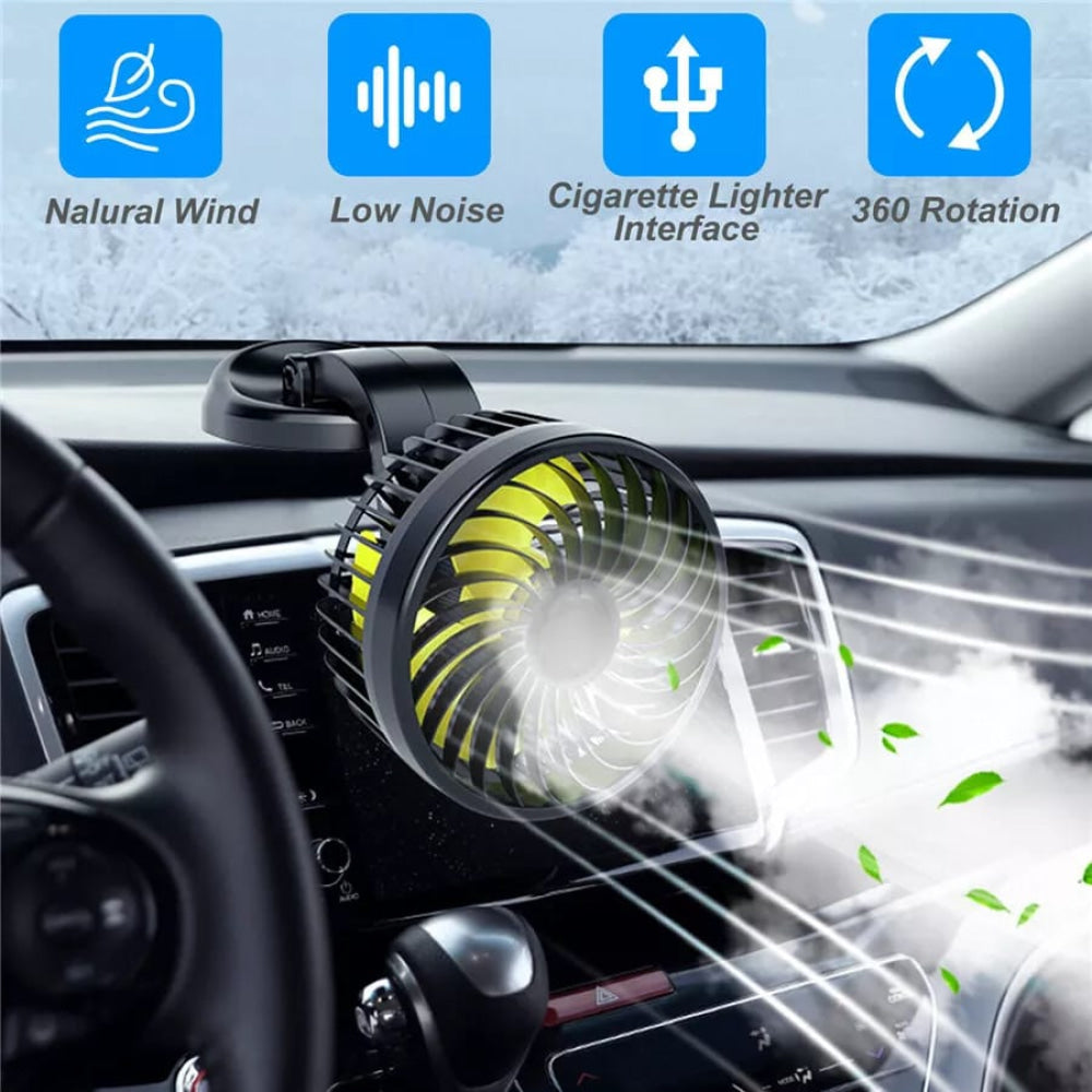 360 Rotatable Car Portable Fan