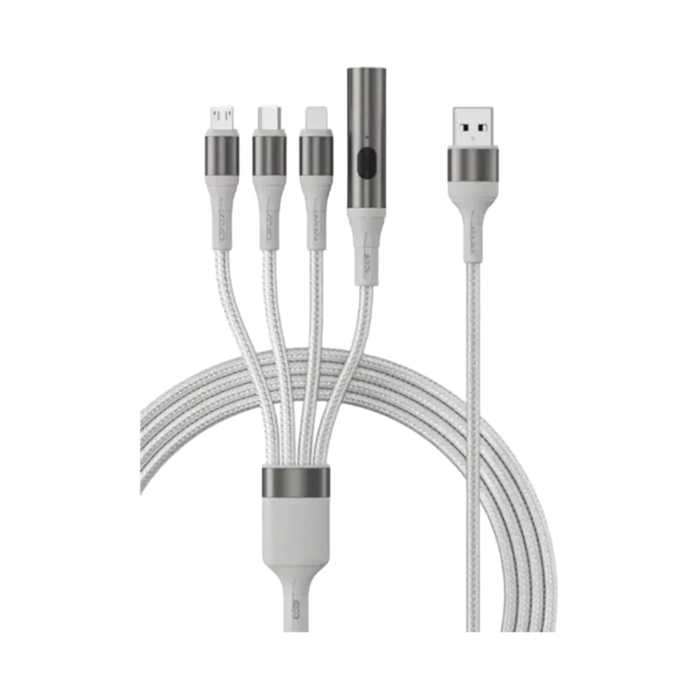 4IN1 Super Fast Charging Line With Cigaratte Lighter 1.2M/5A Mix Colors
