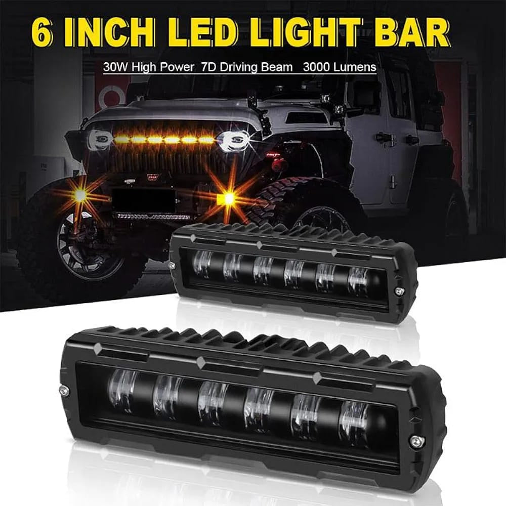 6Led Dual Color Powerful Spot Light 2Pcs