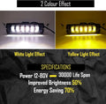 6Led Dual Color Powerful Spot Light 2Pcs