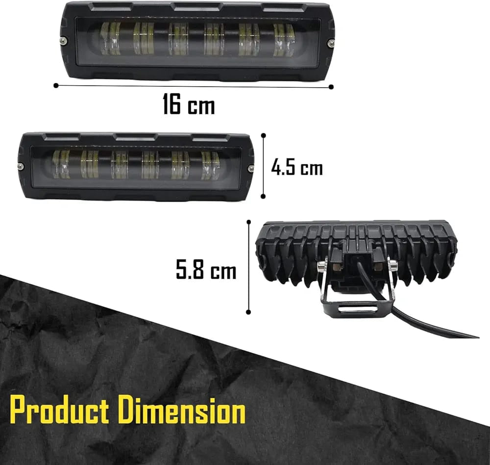 6Led Dual Color Powerful Spot Light 2Pcs