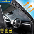 Goodyear Windshield Sun Shade | Heat Blocker with Secure Suction Cups