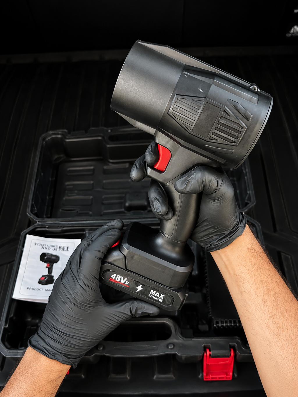 Heavy Duty Turbo Jet Air Blower Gun | Cordless | 2 -48v battery | Powerful & Multipurpose