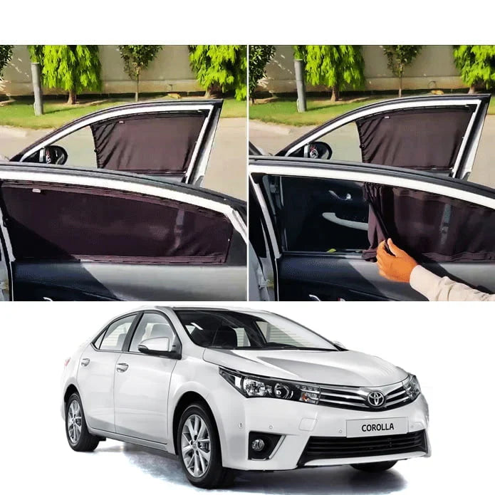 Toyota Corolla Custom Fit Railing Curtains 2015/2025-Sun Shade - Parda-4pcs