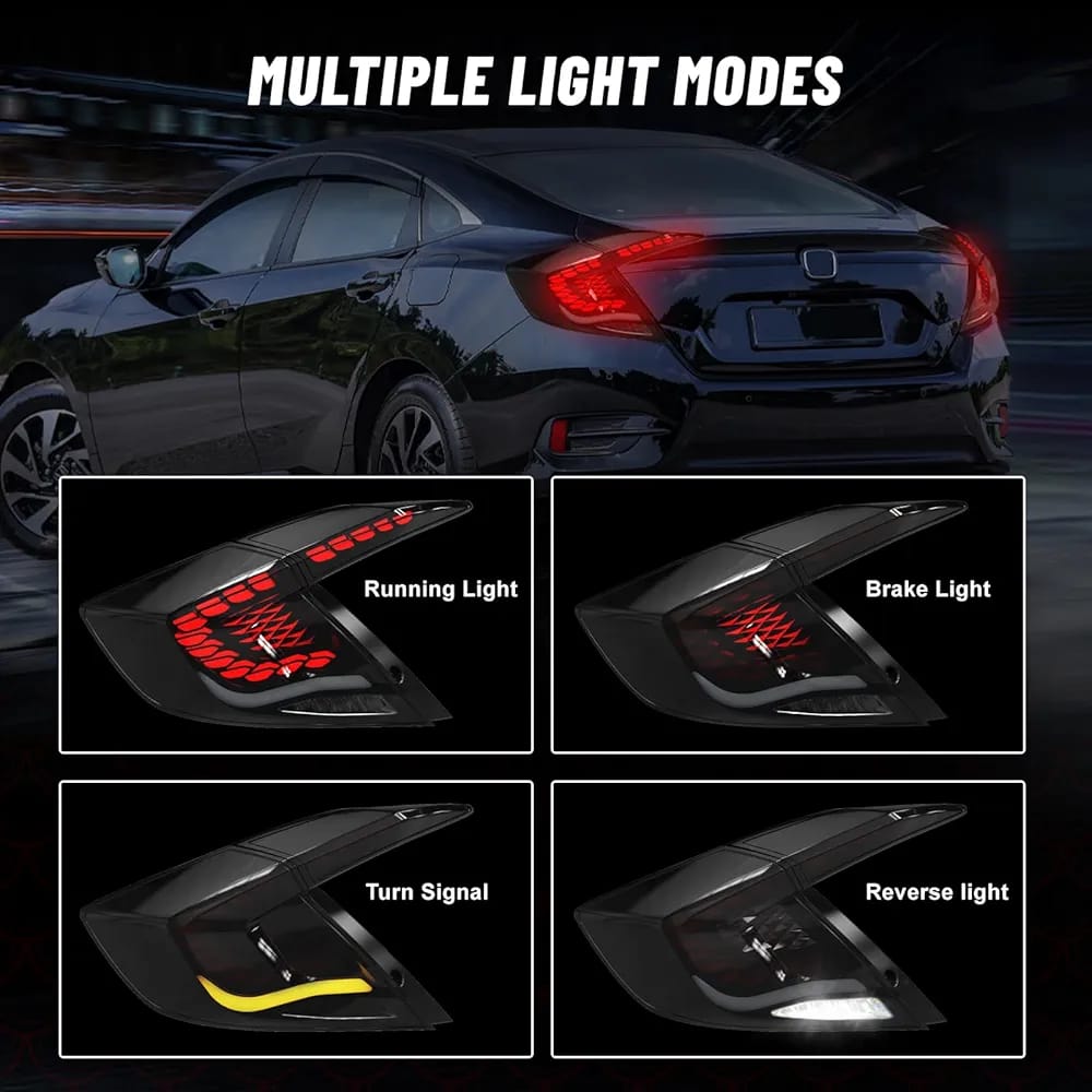 Honda Civic Dragon style Led Tail Lamps 2017