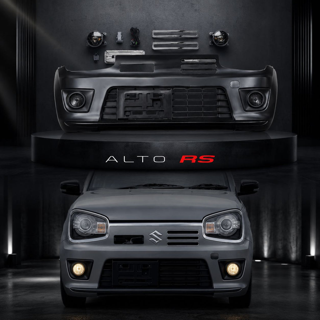 Suzuki Alto Works RS | Imported ABS Plastic | Front Complete Bumper With Fog Lamps