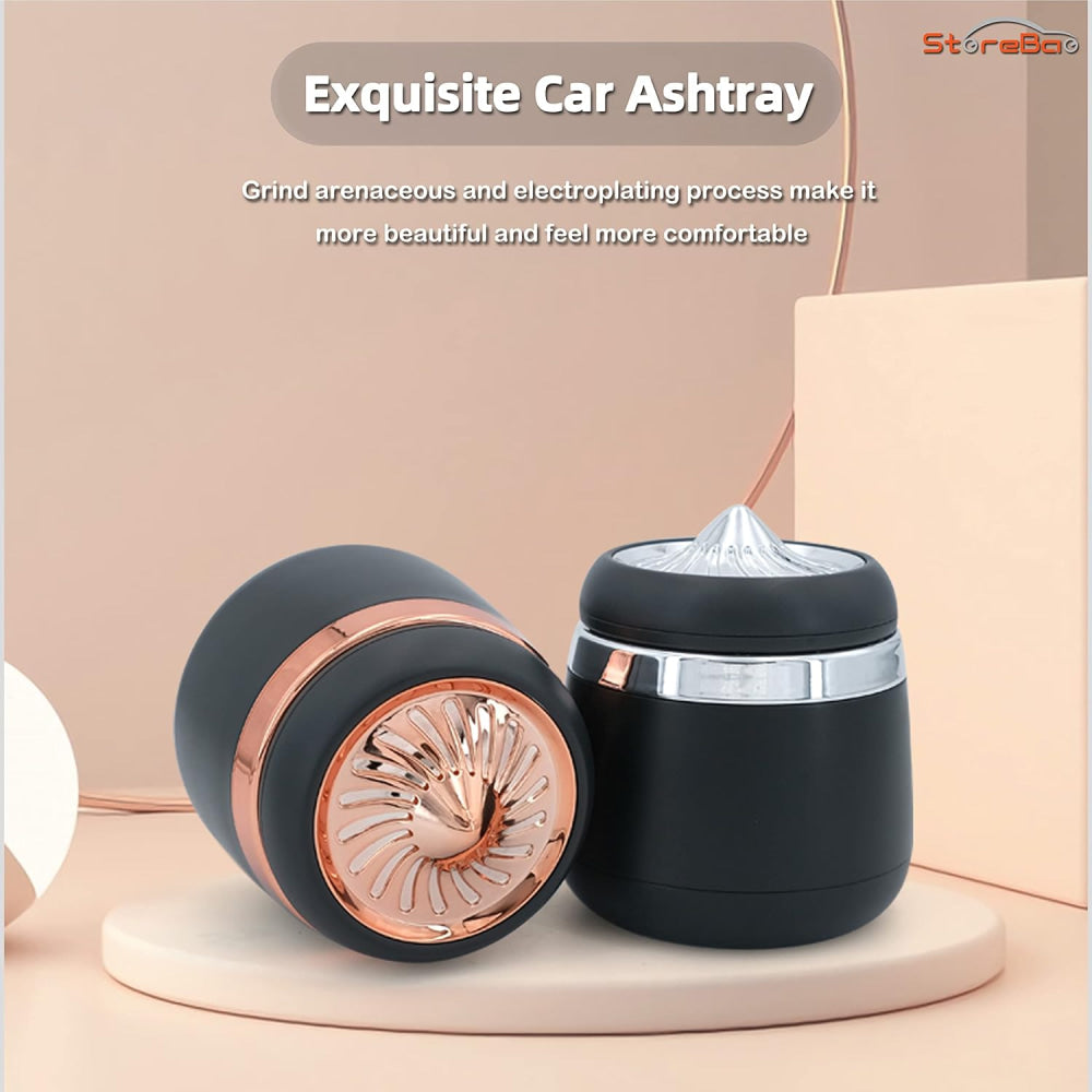 Car Ashtray With Multi Led Light Mini Portable Stainless Steel N18 Model