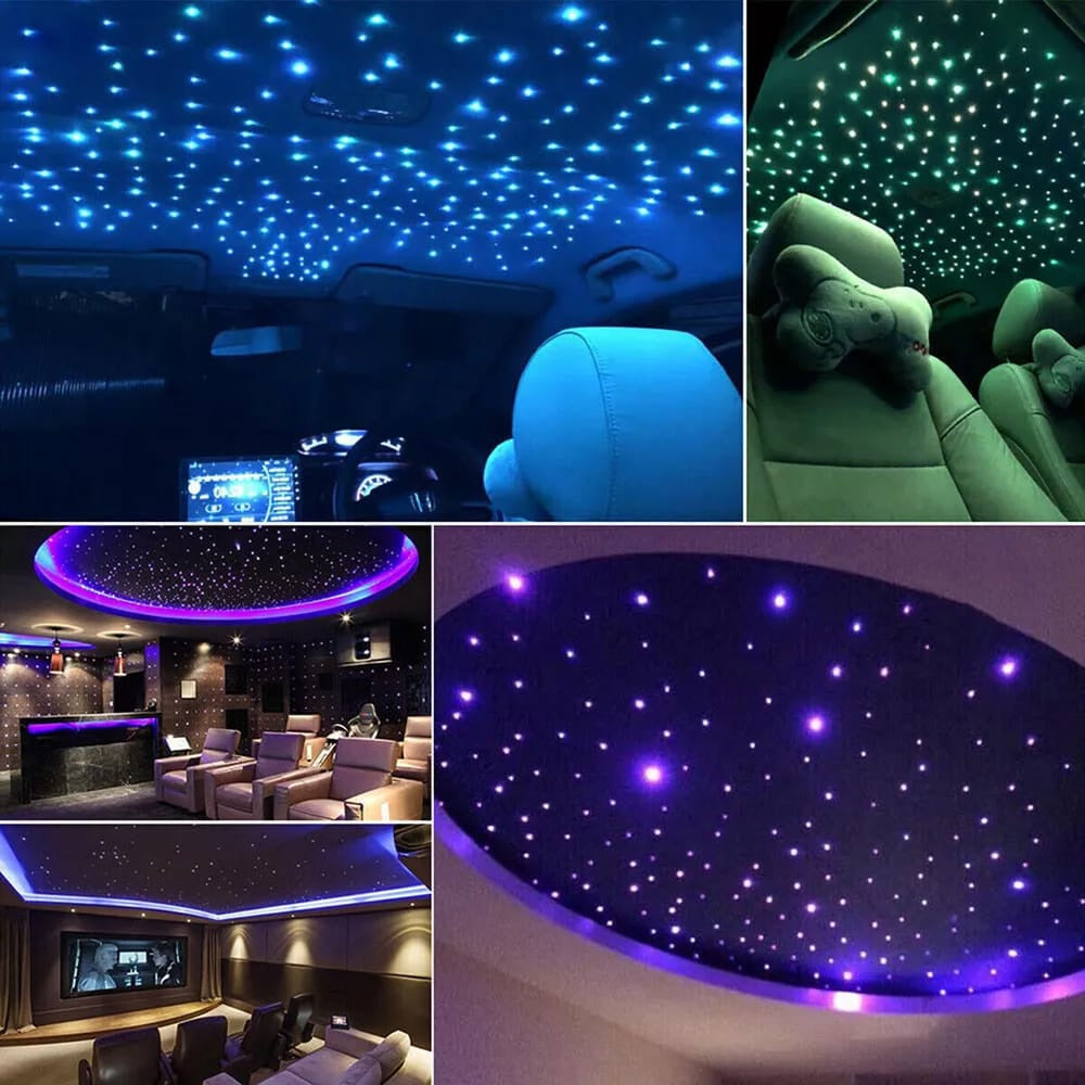 Fiber Optic Headliner Star Light Kit With Remote  For Car Home Roof Ceiling
