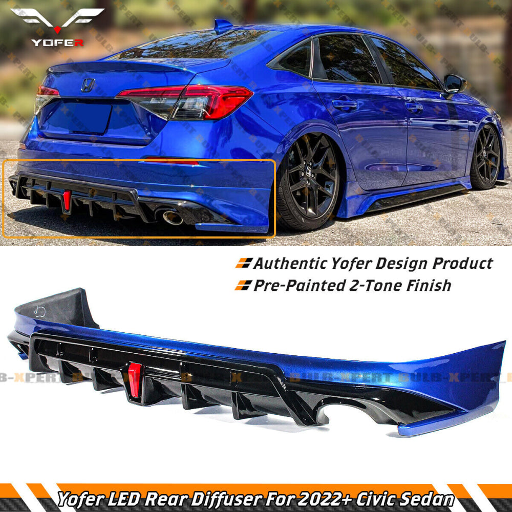Honda Civic 2022 11th Gen Sedan 4PCS Side Skirts,Front & Rear PP