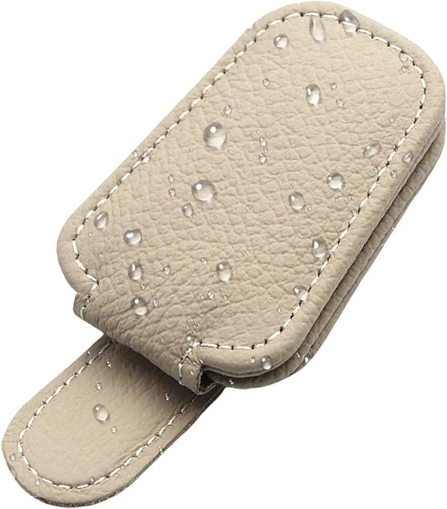 Multifunctional Magnetic Sunglasses Holder Pu Leather Soft Visor Clip