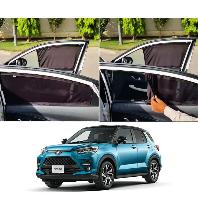 Toyota Raize Custom Fit Railing Curtains Sun Shade - Parda-4pcs