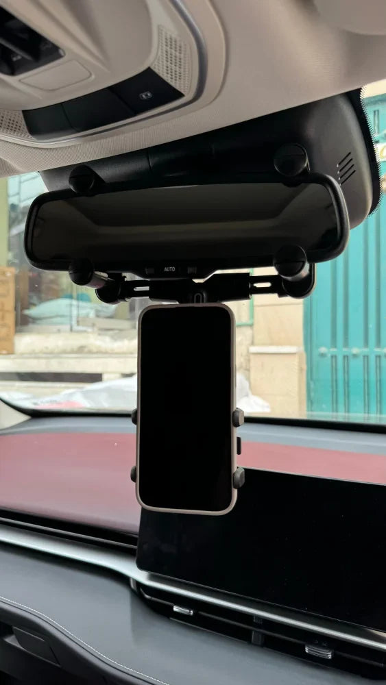 Universal 360 Rotatable Car Phone mobile Holder Rearview Mirror Mount Stand