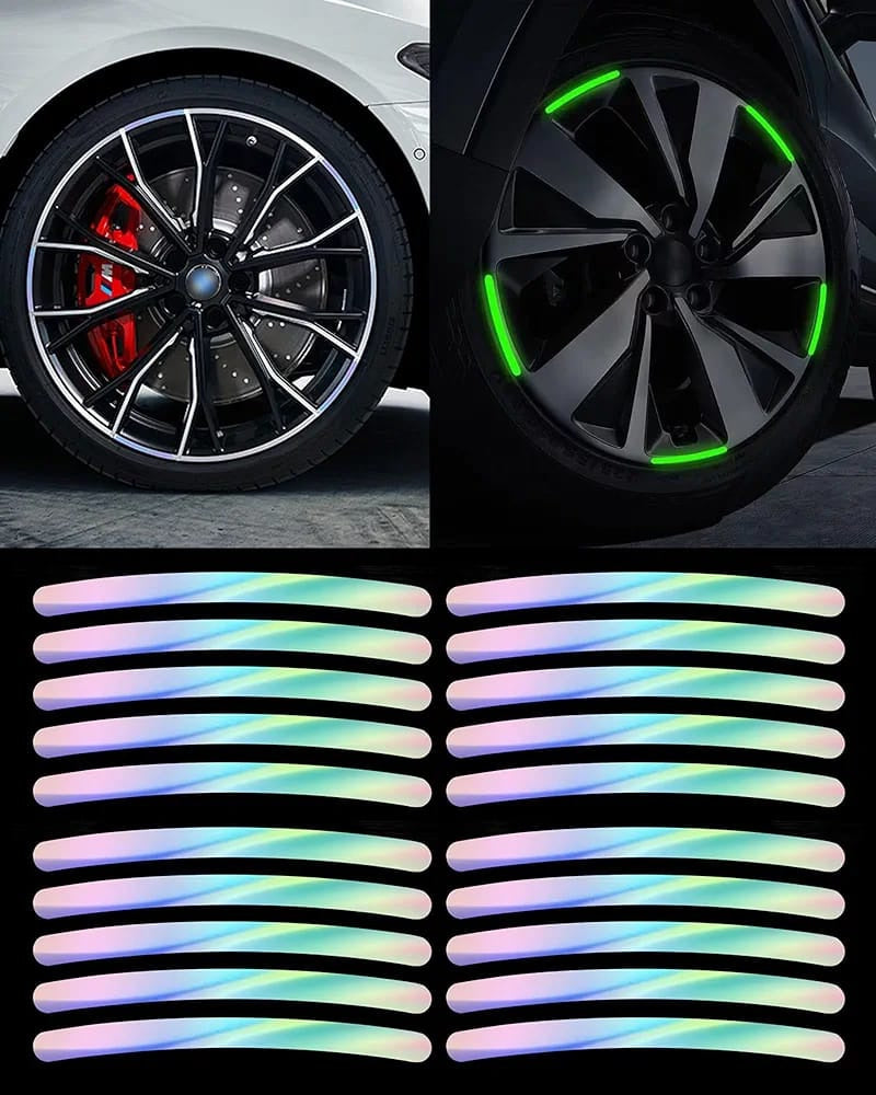 Wheel Decoration  Reflector Tape Stickers 20pcs