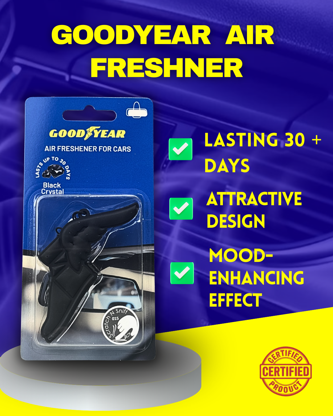Goodyear Car Hanging Air Freshner